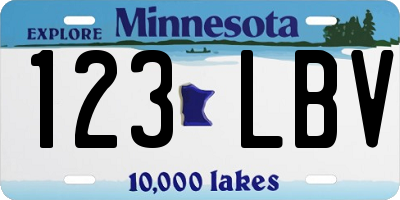 MN license plate 123LBV