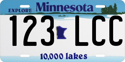 MN license plate 123LCC