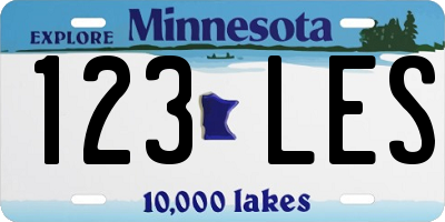 MN license plate 123LES