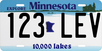 MN license plate 123LEV