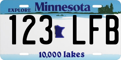 MN license plate 123LFB