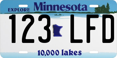 MN license plate 123LFD