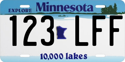 MN license plate 123LFF