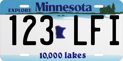MN license plate 123LFI
