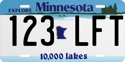 MN license plate 123LFT