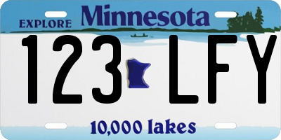 MN license plate 123LFY