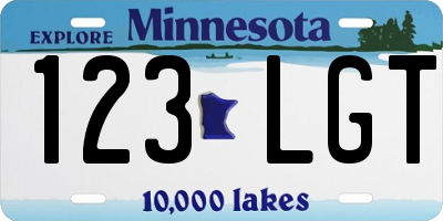 MN license plate 123LGT