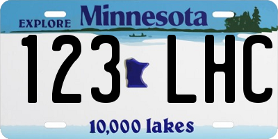 MN license plate 123LHC