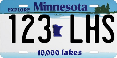 MN license plate 123LHS