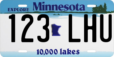 MN license plate 123LHU