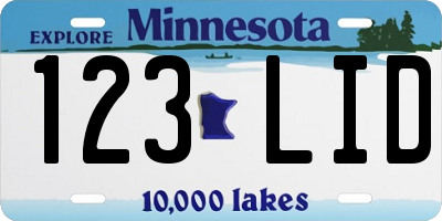 MN license plate 123LID