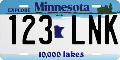 MN license plate 123LNK