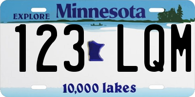 MN license plate 123LQM