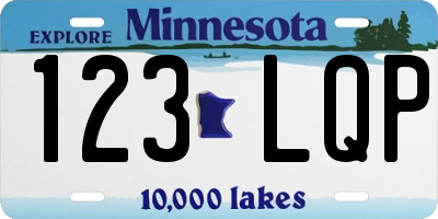MN license plate 123LQP