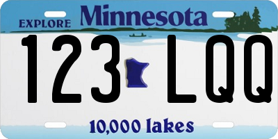 MN license plate 123LQQ