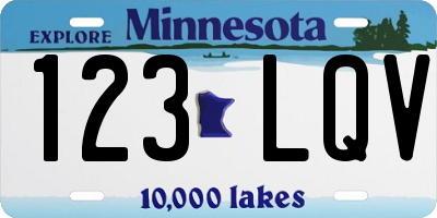 MN license plate 123LQV