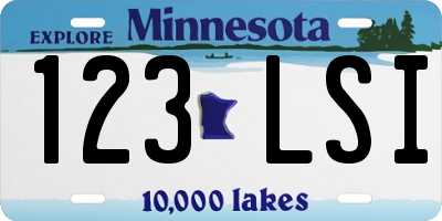 MN license plate 123LSI