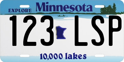 MN license plate 123LSP