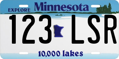 MN license plate 123LSR