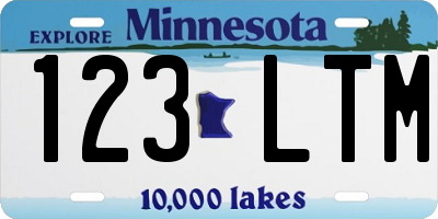 MN license plate 123LTM