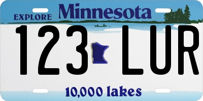 MN license plate 123LUR