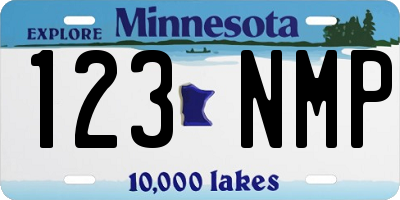 MN license plate 123NMP
