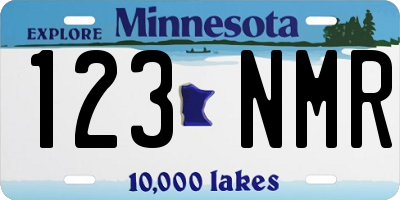 MN license plate 123NMR