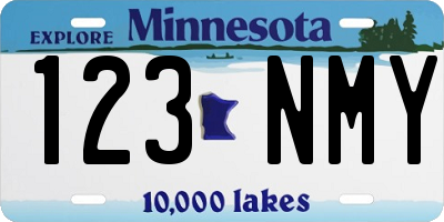 MN license plate 123NMY