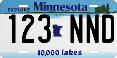 MN license plate 123NND
