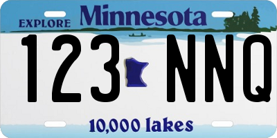 MN license plate 123NNQ