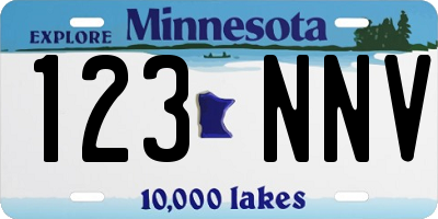 MN license plate 123NNV
