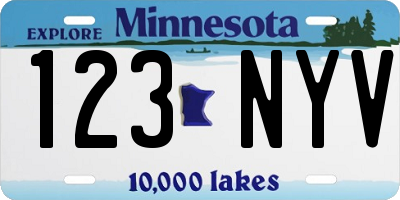 MN license plate 123NYV