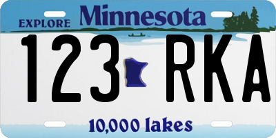 MN license plate 123RKA