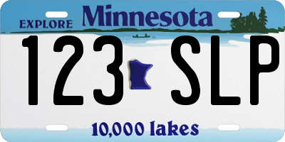 MN license plate 123SLP
