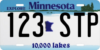 MN license plate 123STP