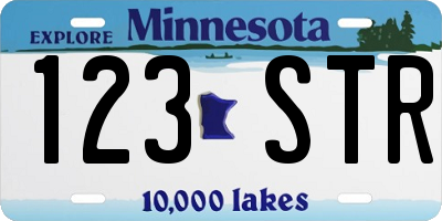 MN license plate 123STR