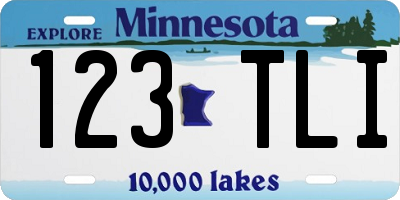 MN license plate 123TLI