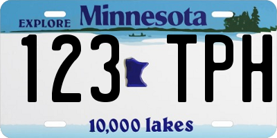MN license plate 123TPH