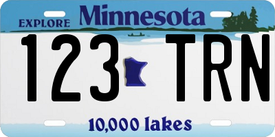 MN license plate 123TRN