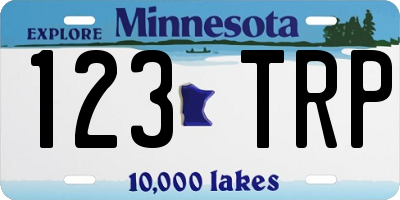 MN license plate 123TRP