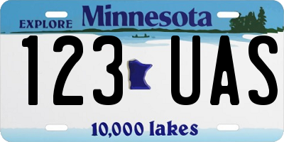 MN license plate 123UAS