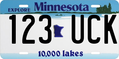 MN license plate 123UCK