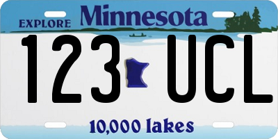 MN license plate 123UCL