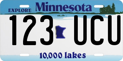 MN license plate 123UCU