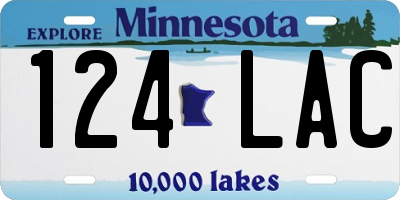 MN license plate 124LAC