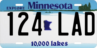 MN license plate 124LAD