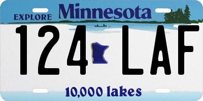 MN license plate 124LAF