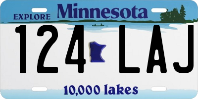 MN license plate 124LAJ