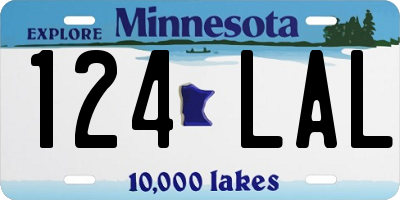 MN license plate 124LAL