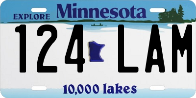 MN license plate 124LAM